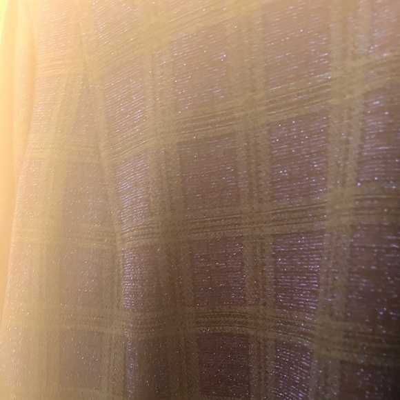 Navy Plaid  top with Gold Zipper Accent - Picture 5 of 12